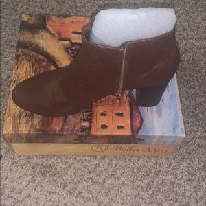 Brown Faux Crocodile Boots